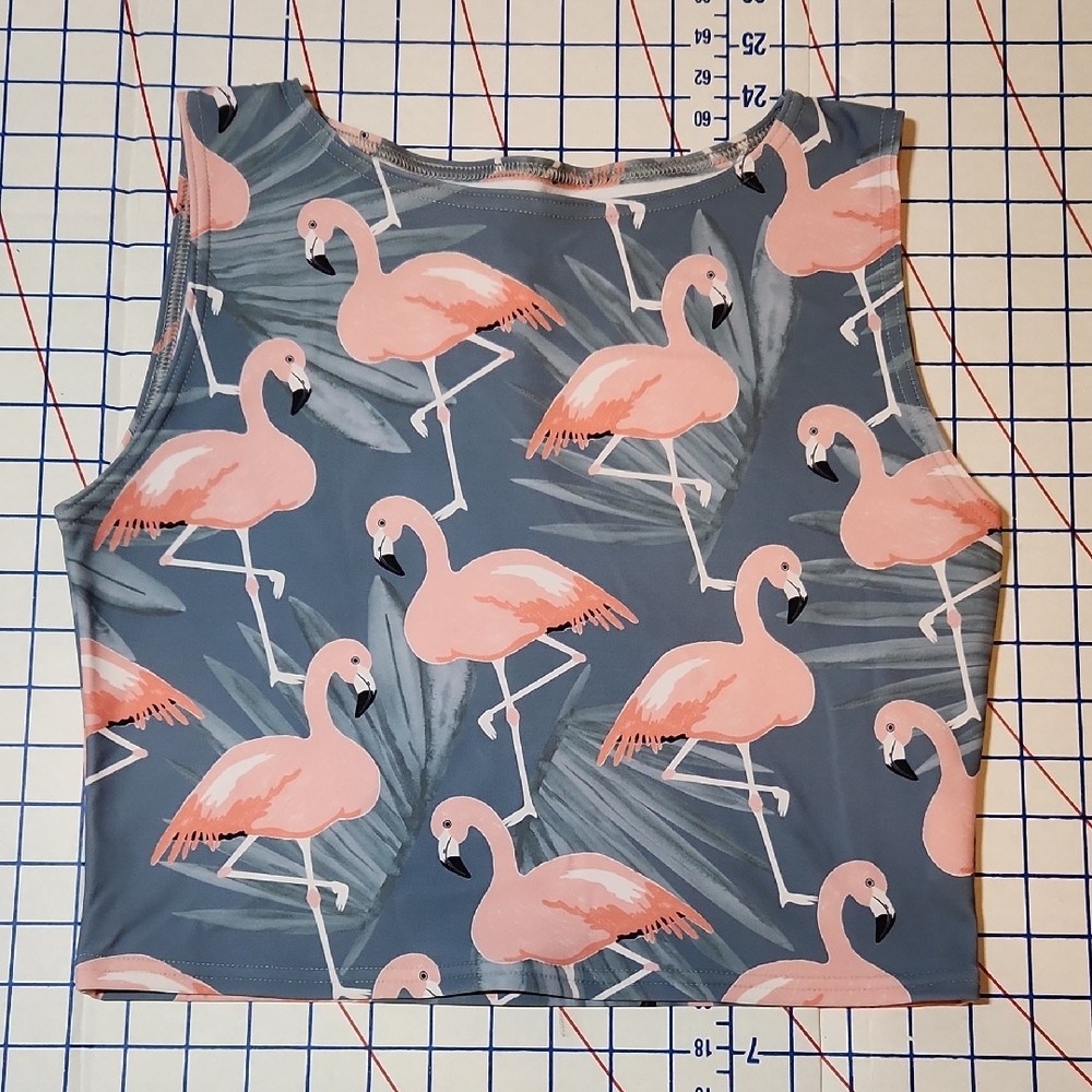 RARE Blackmilk Flamingo Flock Wifey Top L